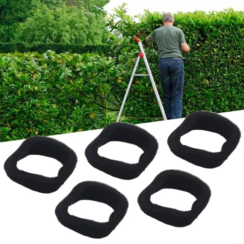 Luftfilterschwamm für Rasentrimmer, 5 Stück Luftfilter passend für verschiedene Rasentrimmer 50 mm x 43 mm Filterschwamm für Rasenmäher Zubehör