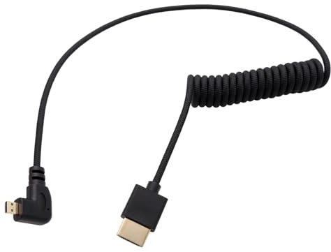 HangTon Micro HDMI auf Full HDMI 4K 8K60p Kabel für Canon R6 R6II R5C R5 R8 Sony ZVE-10 A7C A7RIV A7RIII A7S2 Lumix S5 S9 GH4 Kamera ATOMOS Ninja V Ultra SmallHD Cine Indie 5 7 Monitor, Typ A D 50cm