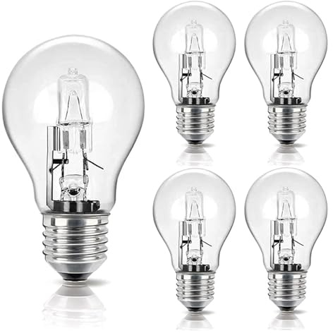xyunluk 10 Uds A55 E27 lámpara halógena 220V 28W 42W 53W 70W 100W 96 * 55mm 2700K Bombilla halógena reemplazo Transparente Apto for lámpara incandescente(53W)