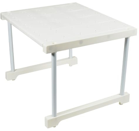 Axinost Basics - Ripiani di Stoccaggio Ammucabili per Cucina, Organizzatori per Armadio con Tappetino Antiscivolo per Bagno/Bancone (40 * 35 * 30cm)