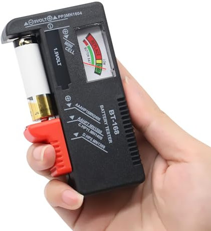 Tester per batteria, tester per batterie per tutte le batterie, batteria Volt Checker, AA, AAA, D, C, 9 V e 1,5 V, per test di stato preciso della batteria