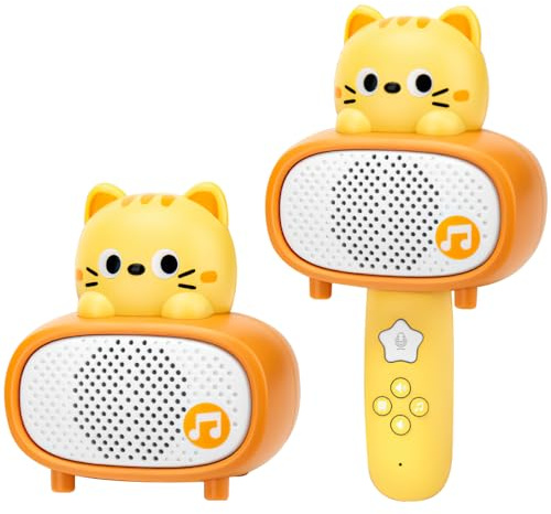 OBEST Bluetooth-Mikrofon für Kinder mit Abnehmbarem Griff,Handmikrofon für Kinder,Tragbares Bluetooth-Audio, Mikrofon-Audio 2 in 1,Musikalische Kindererziehung