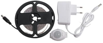 Bewegungsmelder, USB-LED-Streifen, Bewegungsaktivierung, automatisches Ein-/Aus-LED-Klebeband, menschlicher Körper, intelligenter Induktor für Treppen, unter dem Bett, Schrank (warmes Licht, 3 m)