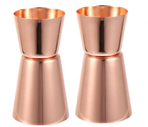 FUNNETOYU 2pezzi Bicchiere Dosatore Cocktail in Acciaio Inossidabile Misurino Doppio per Cocktail Dispositivo di Misurazione del Vino Misurino per Vino