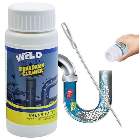 Hochwirksamer Abflussreiniger Schaum für Küche und Bad | Inklusive Reinigungsbürste | Beseitigt Verstopfungen und Gerüche