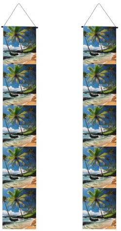Veranda-Banner, tropische Palme, Hawaii-Strand-Druck, Outdoor-Banner, Thanksgiving-Dekorationen, für alle Feiern
