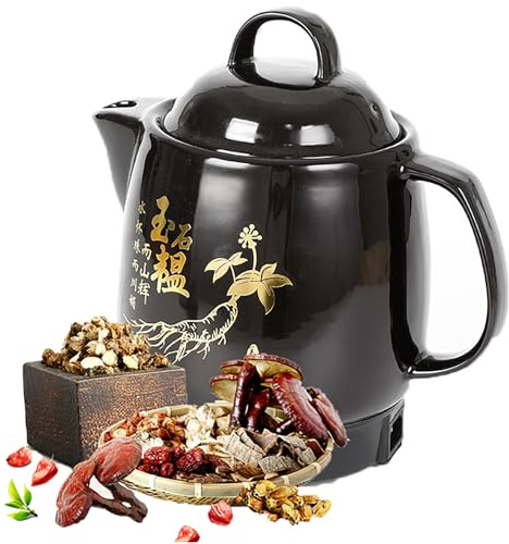 KACBFEE 4L Automatic Electric Chinese Medicine Pot, Smart Herbal Tea Kettle with Temperature Control, Ceramic Health-Preserving Decoction Pot for Infuser Tea, Soup, and Herbs