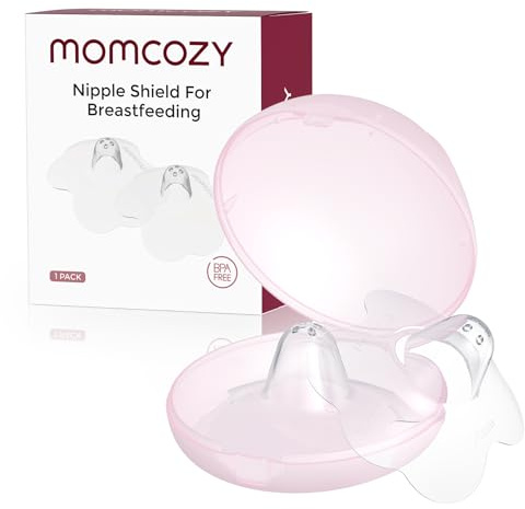 Momcozy Stillhütchen, florale Kontakt-Stillhütchen für stillende Mütter mit flachen oder Hohlwarzen, hergestellt ohne BPA/BPS (1 Paar) – Größe M (20 mm)