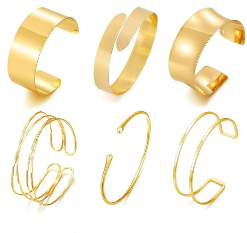 Dermalyx Set Di 6 Bracciali Regolabili Per Il Braccio, Bracciale Minimalista A Spirale, Braccialetto Modificabile, Polsiera Da Donna In Stile Bracciale, Gioielli A Molla
