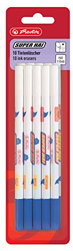 Herlitz 8871204 Tintenlöscher Superhai, Strichstärke M, 10 Stück (10, Strichstärke M)