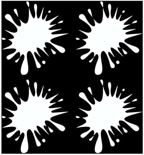 Samunshi® Farbkleckse Aufkleber Klecks Sticker 4er Set 4x6,6x7,3cm weiß