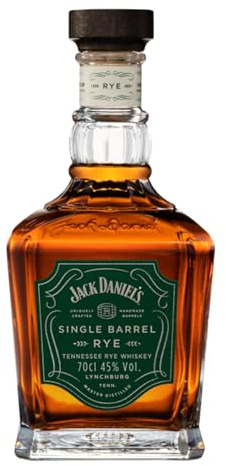 Jack Daniel's Single Barrel Rye Tennessee Whiskey 0,7 l - 45% Vol. | Einzigartiger Rye seit 1866; für Whiskey-Enthusiasten & Entdecker; kräftig mit Früchten & Gewürznoten