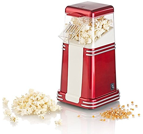 Rosenstein & Söhne Machine à pop-corn à air chaud design rétro