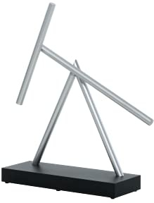The Swinging Sticks Original Basic – Schwarz & Aluminium | Schwingende Stäbe mit hypnotischer Bewegung | Designobjekt & Dekoration für Büro, Wohnzimmer, Schreibtisch & Moderne Innenräume