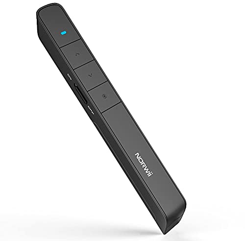 NORWII N36 Apontador Apresentações 100m, Presentation Clicker for Powerpoint, Support Hyperlink, Play, Pause, Previous/Next Song, Volume Mute