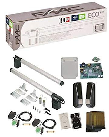 kit motorisation - pour portail à battants - faac ecokit 412 long - 230 volts - faac 105632146