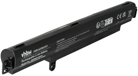 vhbw Batterie Compatible avec ASUS VivoBook X102BA-DF022H | X102BA-DF007H, X102BA-DF003H, X102BA-DF002H ordinateur portable (2200mAh, 11,25V, Li-ion)