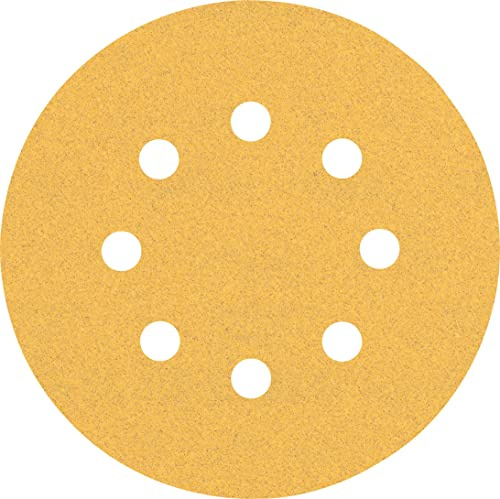 Bosch EXPERT C470 Schleifscheibe, 125mm, K100, 8 Löcher, 50-tlg. | für Farbe auf Holz, Hartholz, Körnung 100, Professional Zubehör Exzenterschleifer, Schwingschleifer