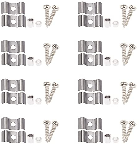 8 par Yootones gitarr träd stränghållare guider för Strat Tele stil elgitarr basdelar ersättning (silver)