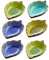 Sonwaha Saucenschälchen 6 PCS Keramik Blätter Schüssel Dipschale Porzellan Mini Dessertschalen Vorspeisen Essschälchen(4 Farben)