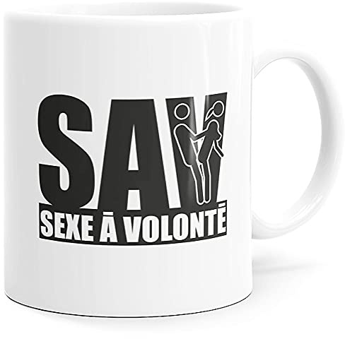 Mug Humour Sexe à Volonté Tasse Message drôle Coquin Sexy. Idée Cadeau Original pour Ami Couple Collègue Frère Soeur Pote Mari Homme Femme Amoureux Fiancé pour Anniversaire Noël St Valentin.