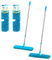 HOMESHOPA Double Sided Microfibre Flat Mop with 2 Replacement Pads, 360°Rotatable Extendable Handle with Chenille/Microfibre Head, Wet Dry Floor Dust Mops for Cleaning Laminate Tile Hardwood Floors
