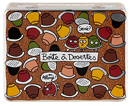 DLP, Scatola per cialde di caffè (scompartimento) in metallo - È la Festa