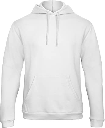 Niscioma Felpa con Cappuccio Uomo - Felpe da Lavoro Maglie Tinta Unita con Tascone Stampabili, Maglia Tuta Felpata Misto Cotone, Polsini in Costina Basic Hoodie