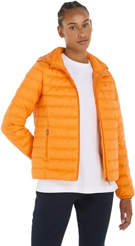 Tommy Hilfiger Vadderade jackor för kvinnor, Rik ockra, M