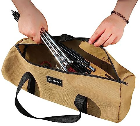 Camping Tent Stakes Bag | Heavy Duty Tent Stakes Storage Bag, Camping Tent Storage Bag, Tent Pegs with Handle Portable Large Capacity Bags Pouch Organizer for Camping Backpacking Hiking
