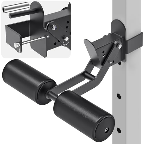 Kipika Beinstrecker-Aufsatz für 7,6 x 7,6 cm Power Rack mit 5/20.3 cm oder 2.5 cm Loch - Verstellbarer Beinhalter Befestigung mit Schaumstoffrollen - Ideal für intensives Krafttraining und