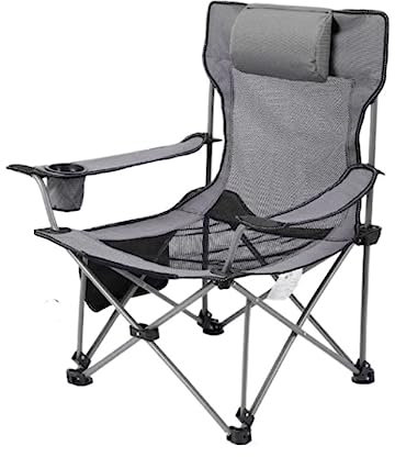 MOBAAK Campingstuhl Klappstuhl Ultraleichte Tragbare Klappstühle Für Den Außenbereich, Camping, Wandern, Rucksackstühle, Klappstuhl, Angelstuhl Strandstuhl Camping Stuhl (Color : Grey)