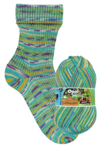 Opal Lieblingsplatz (425m) 4-fädig Garn - Wollmischung, zum Stricken von warmen Socken mit einzigartigen Farbmustern, 11464, 1 x 100g