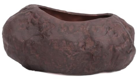 generisch Bonsai - Schale in Felsenform oval 21 x 13 x 9 cm braun 51400