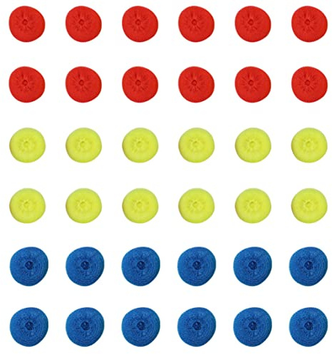 Topfschwamm aus Kunststoff 36 Stück Geschirrschrubber aus Kunststoff Kratzfeste runde Scheuerschwämme Küchentopf-Scheuerschwämme 6 g