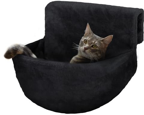 Petlicity Deluxe Heizkörper-Katzenbett, rund, gemütlich, warm, Fleece-Bettkorb, Hängematte, massiver und langlebiger Eisenrahmen, für schwerere Tiere, perfekt für Katzen, Kätzchen, Welpen, Hunde