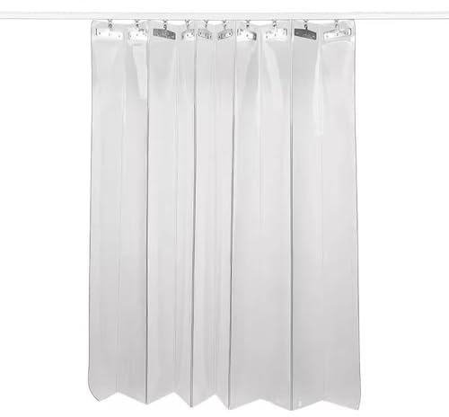 PVC Lamellen Streifenvorhang Streifenvorhang aus Vinyl, für Türen, Kunststoff, faltbar, verschiebbar, wetterbeständig, ideal für Terrasse und Veranda
