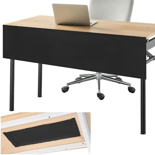 MABOZOO 60 Under Desk Privacy Panel and 28 Cable Management Net - 2pcs, Cord Organizer and Skirt for Home Office or Standing Workstation