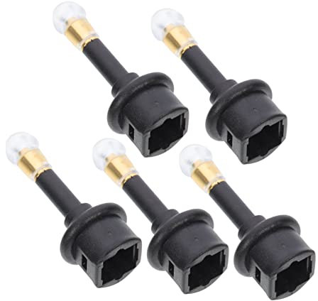 DOITOOL Set 5 Pezzi Adattatore Audio Ottico Da 3,5 Mm Connettore Digitale Femmina a Mini Maschio Dispositivo Audio Fibra Ottica e Uscita Cuffie e Utilizzo Portatile