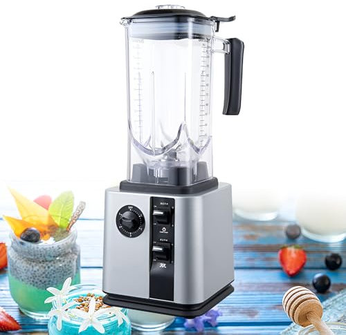 Automatic Blender - Smoothie Maker with Ice Crusher, 18000-30000 RPM Mixer, Glass Jug & Cover, 9 Adjustable Speeds for Juices, Coffee, Nuts, Milkshakes, and More