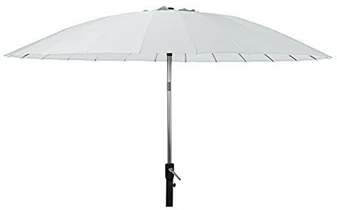 CCKUYT Ombrellone da Giardino, ombrellone da Esterno, ombrellone da Giardino Bianco, ombrellone in Metallo, Parasole, mobili da Patio, baldacchino caratterizzato da Colori Classici e Stile.