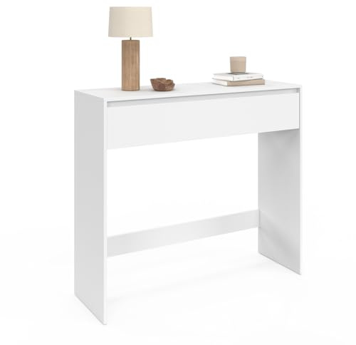 IDMarket - Console 1 tiroir TOMI Bois Blanc