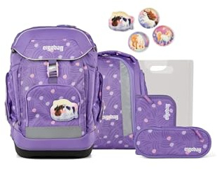 ergobag Schulranzen-Set Maxi Set PonyBäradies - Lavendel