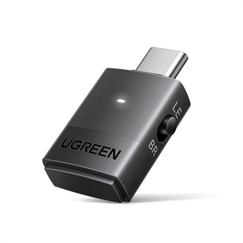 UGREEN Le Audio Dongle Bluetooth 6.0 Clé Adaptateur USB C Faible Latence Supporte Le Mode BR Auracast Unicast Compatible avec Switch 2 Console PS5 PS4 PC Supporte Casque de Jeu Écouteur Enceinte