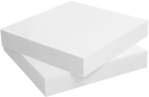 Hochdichtes Schaumstoffkissen, dicker Polsterschaum-Ersatz, ideal für Haustierbetten, Sitzkissen, Gartenbänke, Sofas (8 cm dick, 60 x 60 cm)