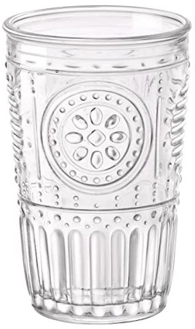 Juego de vasos Romantic de Bormioli Rocco, 1 pieza (color transparente, 340 ml, aptos para lavavajillas, vaso de agua, para cocteles/agua)