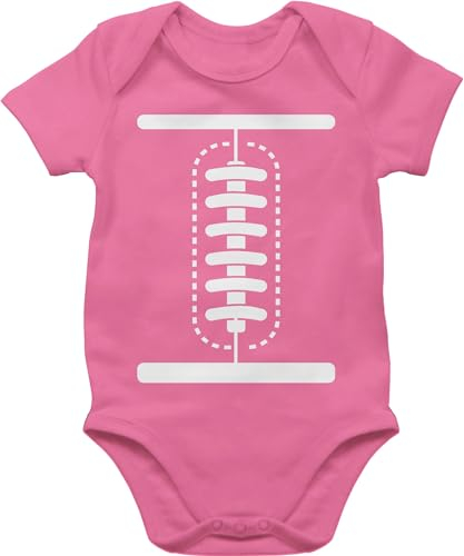 Shirtracer Body Junge Mädchen - Karneval & Fasching - Football Baby Kostüm I American Football - 1/3 Monate - Pink - faschingsstrampler fastnacht babysachen faschings bz10 tier fasnacht babybody