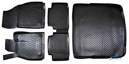 J&J AUTOMOTIVE 3D Gummimatten und Kofferraumwanne Set passend für Opel Insignia Sport Tourer Kombi 2008-2016, TPE Fußmatten Allwetter Passform rutschfest Geruchsneutral Schwarz