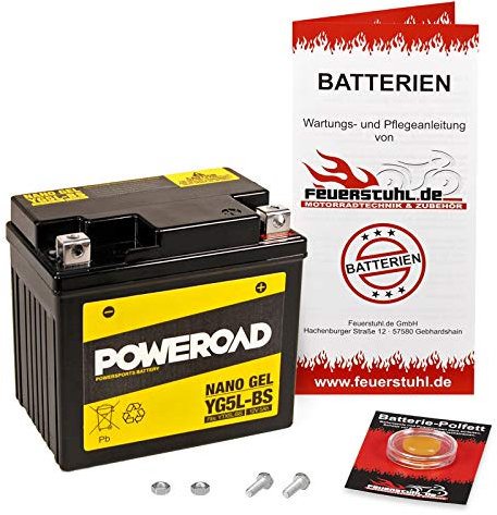Gel-Batterie für Honda NS 400 R (NC29) wartungsfrei, einbaufertig, startklar, inkl. 7,50€ Pfand