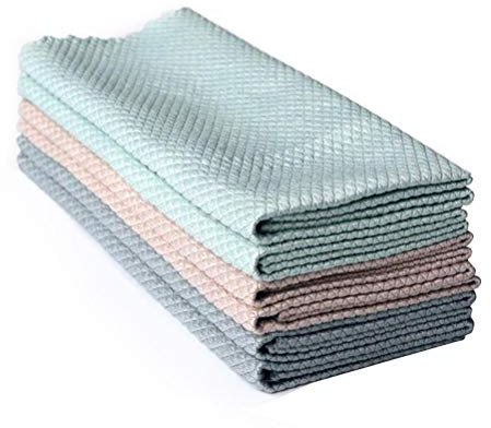 Tianbi Superfine Glasfaserreinigung Fischschuppen Tuch, kein Haar, kein Streifen, wiederverwendbar, langlebige absorbierende Reinigungstuch, Fenster, Auto, Spiegel, Edelstahl Polieren